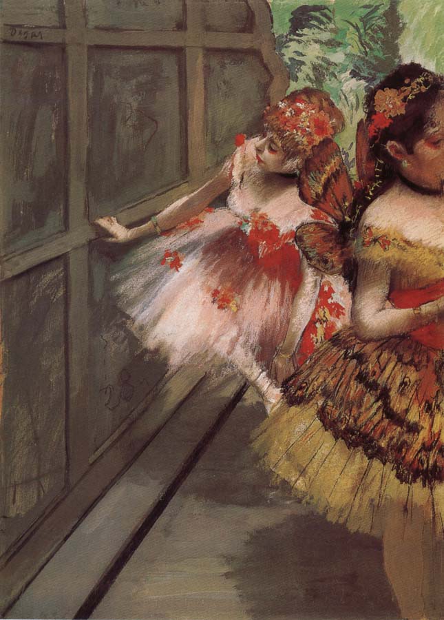 Edgar Degas Dancer at Background